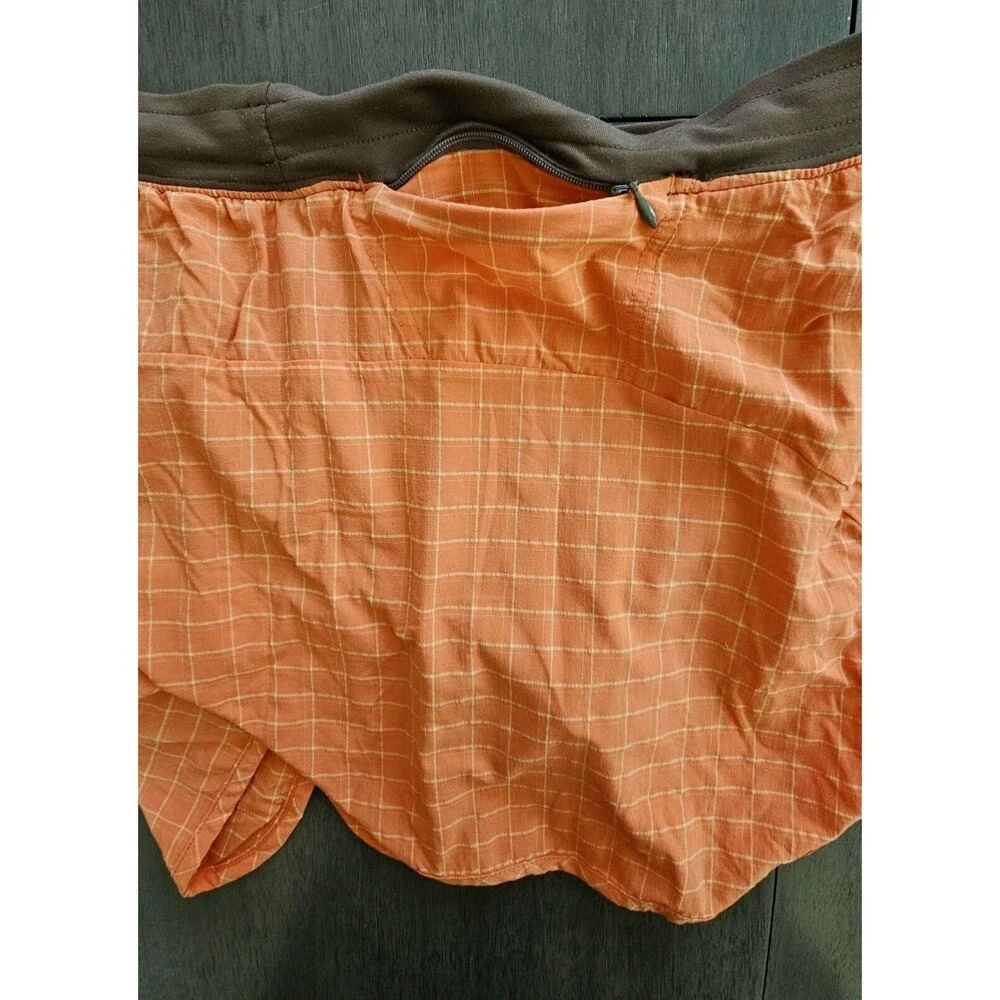 Mountain Hard Wear Checkered Pacer Skort Short Skirt Orange Brown Gorpcore - Picture 8 of 11